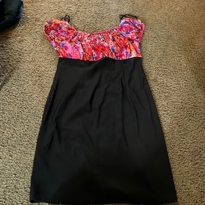 Floral/black dress